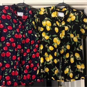 Pair of 2 shirts - Lemon 🍋 and Cherry 🍒 . Men or Woman. Rarely worn.